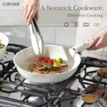 CAROTE 19pcs Pots and Pans Set, Nonstick Cookware Set Detachable Handle, Induction Kitchen Cookware Sets Non Stick with Removable Handle, RV Cookware Set, Oven Safe - Image 4