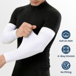 Mochabao 8 Pairs Soft Arm Sleeves, UV Sun Protection Cooling Compression Arm Covers for Outdoor Work, Sports, Men & Women - Image 2