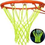 NEIJIANG Glow Basketball Net, Nightlight Basketball Net Luminous Outdoor Portable Sun Powered Sport Nylon (Green) - Image 3