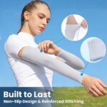 Mochabao 8 Pairs Soft Arm Sleeves, UV Sun Protection Cooling Compression Arm Covers for Outdoor Work, Sports, Men & Women - Image 3