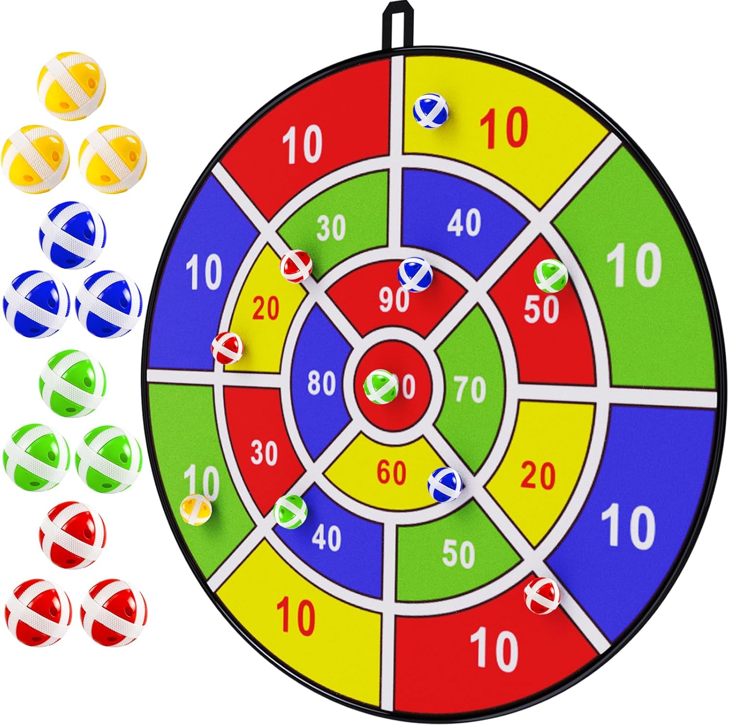 71bfoHBtKTL._AC_SL1500_ BooTaa 29" Large Dart Board for Kids, Kids Dart Board with Sticky Balls, Boys Toys, Indoor/Sport Outdoor Fun Party Play Game Toys, Birthday Gifts for 3 4 5 6 7 8 9 10 11 12 Year Old Boys Girls - Image 1