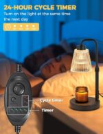GODONLIF Candle Warmer Lamp with Cycle Timer, Birthday Gifts for Women Mom Her, House Warming Gifts New Home Room Decor, Wax Melt Warmer for Jar Candles with 2 Bulbs - Image 4