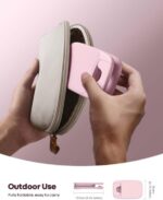 Lamicall Pink Phone Holder, Desk Accessories - Rose Gold Pink Office Cell Phone Holder, Desktop, Office Desks Accessories, Desk Decor Gifts for Women, for Mothers Day, 4-8'' Telephone Stand - Image 4