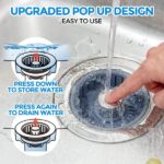 Sink Drain Strainer - Sink Stopper Kitchen Drain, 3 in 1 Kitchen Sink Drain Strainer with Anti-Clogging Basket, Kitchen Gadgets Clearance Sink Accessories, Fit US Standard 3-1/2'' Sink Hole, Silver - Image 4