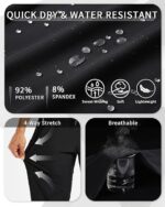 Men’s Lightweight Hiking Pants Quick Dry Water Resistant Sweatpants Athletic Jogger with Zipper Pockets Golf - Image 3