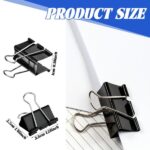 150pcs Binder Clips 1.25 Inches Medium Binder Office Clamps Black Paper Clips and Binder Clip Bulk for Office Supplies, Home, School (Medium) - Image 3
