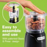 Hamilton Beach Electric Vegetable Chopper & Mini Food Processor, 3-Cup, 350 Watts, for Dicing, Mincing, and Puree, Black (72850) - Image 2