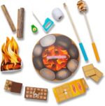 Melissa & Doug Let's Explore Campfire S’mores Set with Toy food & Kids Play Kitchen Accessories, Preschool Learning Toys for Girls & Boys 3+ - Image 4