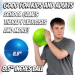 8.5 Inch Playground Balls Dodgeballs for Kids & Adults - (Pack of 6) Inflatable Rubber Indoor Outdoor Bouncy, Kickballs, Four Square and Handballs for School, Gym, Recess and More with Ball Pump - Image 3